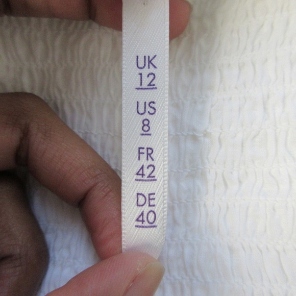 Seraphine Sabrina Embroidered Sundress 8 White Tiered Sleeveless White Boho 280 - Picture 4 of 13